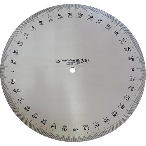 ■SK プロトラクター No.193 200mm 正円タイプ ステンレス仕上〔品番:PRT193200〕【4219856:0】[店頭受取不可]