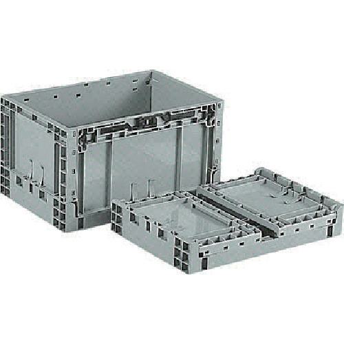 ■サンコー TP規格折りたたみコンテナー 556700 TPO-343ライトグレー〔品番:SKTPO343GLL〕【4235258:0】[店頭受取不可]