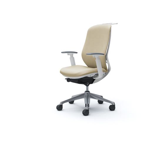■OKAMURA シルフィー 可動肘 背クッション ハイ ホワイトボディ ハンガー有 ランバー無 アルミ脚〔品番:C688BWFXW2〕【4254956:0】[送料別途見積り][法人・事業所限定][外直送][店頭受取不可]｜ホームセンターバロー　店