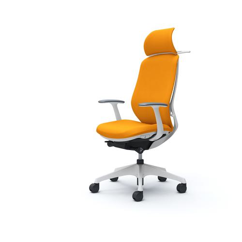 ■OKAMURA シルフィー固定肘 背クッションEXハイ ホワイトボディ ハンガー有 ランバー無 樹脂脚〔品番:C64DXWFSG8〕【4256520:0】[送料別途見積り][法人・事業所限定][外直送][店頭受取不可]