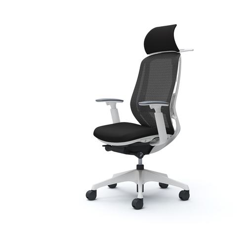■OKAMURA シルフィー 可動肘 背メッシュEXハイ ホワイトボディ ハンガー有 ランバー有 樹脂脚〔品番:C68BXZFMP1〕【4256532:0】[送料別途見積り][法人・事業所限定][外直送][店頭受取不可]