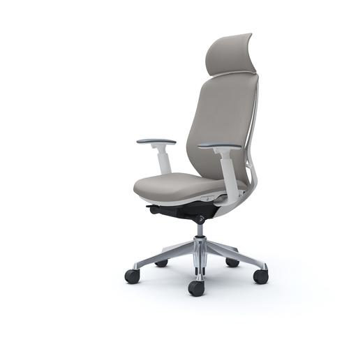 ■OKAMURA シルフィー可動肘 背クッションEXハイ ホワイトボディ ハンガー無 ランバー無 アルミ脚〔品番:C68CBWFSG3〕【4256571:0】[送料別途見積り][法人・事業所限定][外直送][店頭受取不可]
