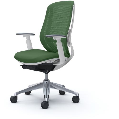 ■OKAMURA シルフィー 可動肘 背メッシュ ハイ ホワイトボディ ハンガー無 ランバー有 アルミ脚〔品番:C685BZFMR5〕【4258066:0】[送料別途見積り][法人・事業所限定][外直送][店頭受取不可]｜ホームセンターバロー　店