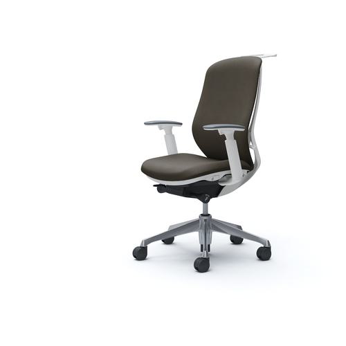 ■OKAMURA シルフィー 可動肘 背クッション ハイ ホワイトボディ ハンガー有 ランバー無 アルミ脚〔品番:C688BWFXW3〕【4258102:0】[送料別途見積り][法人・事業所限定][外直送][店頭受取不可]｜ホームセンターバロー　店