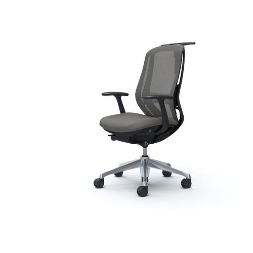 ■OKAMURA シルフィー 固定肘 背メッシュ ハイ ブラックボディ ハンガー有 ランバー有 アルミ脚〔品番:C646BSFMR2〕【4258139:0】[送料別途見積り][法人・事業所限定][外直送][店頭受取不可]｜ホームセンターバロー　店