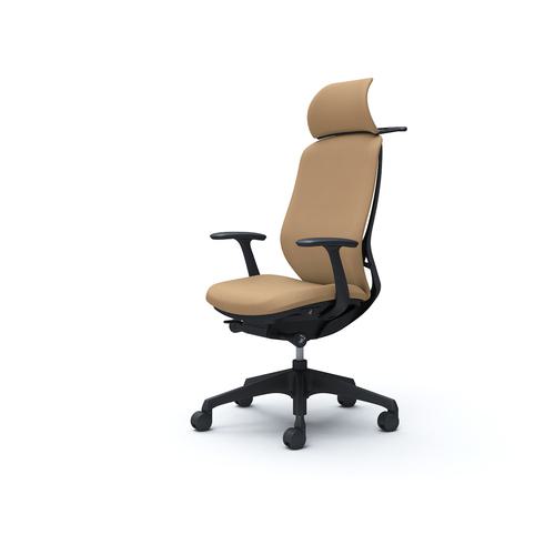 ■OKAMURA シルフィー固定肘 背クッションEXハイ ブラックボディ ハンガー有 ランバー無 樹脂脚〔品番:C64DXRFSF7〕【4258168:0】[送料別途見積り][法人・事業所限定][外直送][店頭受取不可]