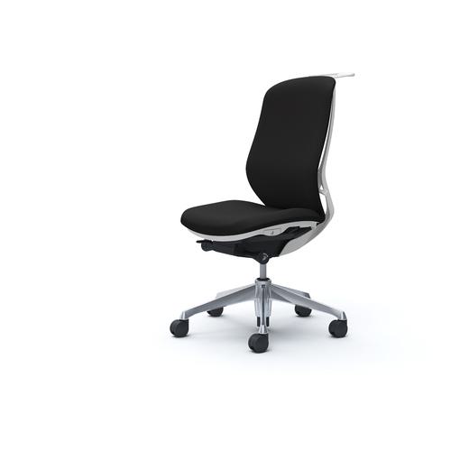 ■OKAMURA シルフィー 肘なし 背クッション ハイ ホワイトボディ ハンガー有 ランバー無 アルミ脚〔品番:C638BWFSF1〕【4259692:0】[送料別途見積り][法人・事業所限定][外直送][店頭受取不可]｜ホームセンターバロー　店