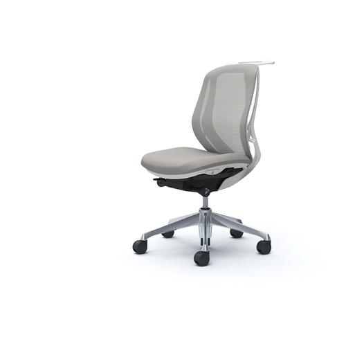 ■OKAMURA シルフィー 肘なし 背メッシュ ロー ホワイトボディ ハンガー有 ランバー無 アルミ脚〔品番:C632BWFMR3〕【4259724:0】[送料別途見積り][法人・事業所限定][外直送][店頭受取不可]