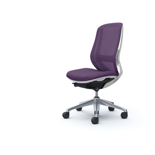 ■OKAMURA シルフィー 肘なし 背メッシュ ハイ ホワイトボディ ハンガー無 ランバー有 アルミ脚〔品番:C635BZFMP0〕【4259729:0】[送料別途見積り][法人・事業所限定][外直送][店頭受取不可]