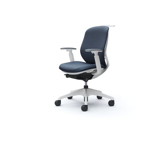 ■OKAMURA シルフィー 可動肘 背クッション ロー ホワイトボディ ハンガー有 ランバー無 樹脂脚〔品番:C684XWFXW4〕【4261233:0】[送料別途見積り][法人・事業所限定][外直送][店頭受取不可]