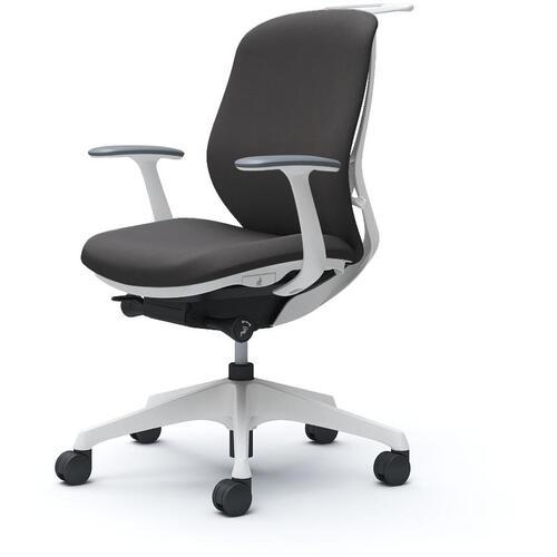 ■OKAMURA シルフィー 可動肘 背クッション ロー ホワイトボディ ハンガー有 ランバー無 樹脂脚〔品番:C684XWFXW0〕【4261296:0】[送料別途見積り][法人・事業所限定][外直送][店頭受取不可]