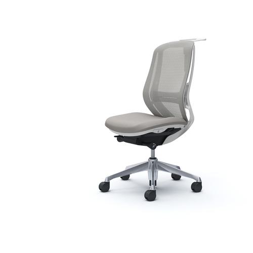 ■OKAMURA シルフィー 肘なし 背メッシュ ハイ ホワイトボディ ハンガー有 ランバー有 アルミ脚〔品番:C636BZFMR3〕【4261340:0】[送料別途見積り][法人・事業所限定][外直送][店頭受取不可]