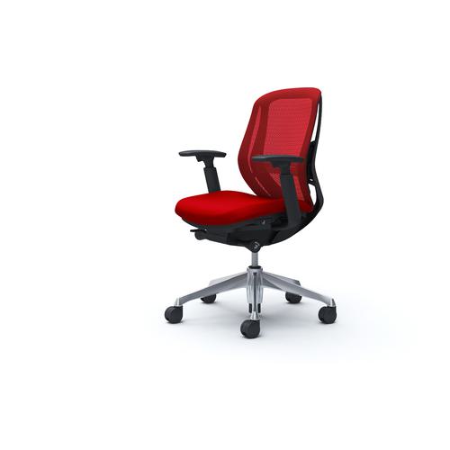 ■OKAMURA シルフィー 可動肘 背メッシュ ロー ブラックボディ ハンガー無 ランバー有 アルミ脚〔品番:C681BSFMP9〕【4262833:0】[送料別途見積り][法人・事業所限定][外直送][店頭受取不可]