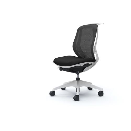 ■OKAMURA シルフィー 肘なし 背メッシュ ロー ホワイトボディ ハンガー有 ランバー無 樹脂脚〔品番:C632XWFMP1〕【4262870:0】[送料別途見積り][法人・事業所限定][外直送][店頭受取不可]
