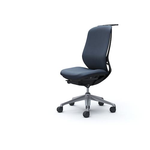 ■OKAMURA シルフィー 肘なし 背クッション ハイ ブラックボディ ハンガー有 ランバー無 アルミ脚〔品番:C638BRFXW4〕【4262893:0】[送料別途見積り][法人・事業所限定][外直送][店頭受取不可]