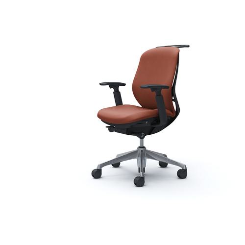 ■OKAMURA シルフィー 可動肘 背クッション ロー ブラックボディ ハンガー有 ランバー無 アルミ脚〔品番:C684BRFXW6〕【4262902:0】[送料別途見積り][法人・事業所限定][外直送][店頭受取不可]