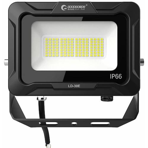 ■グリーンクロス LED投光器 30W 4500LM 耐震 通気弁 新仕様ステー 耐熱素材 LD-30E〔品番:6300031397〕【4263903:0】[送料別途見積り][法人・事業所限定][外直送][店頭受取不可]｜ホームセンターバロー　店