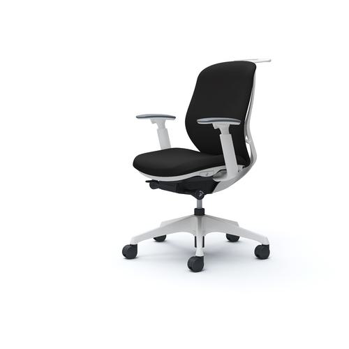 ■OKAMURA シルフィー 可動肘 背クッション ロー ホワイトボディ ハンガー有 ランバー無 樹脂脚〔品番:C684XWFSF1〕【4264455:0】[送料別途見積り][法人・事業所限定][外直送][店頭受取不可] 59,136円
