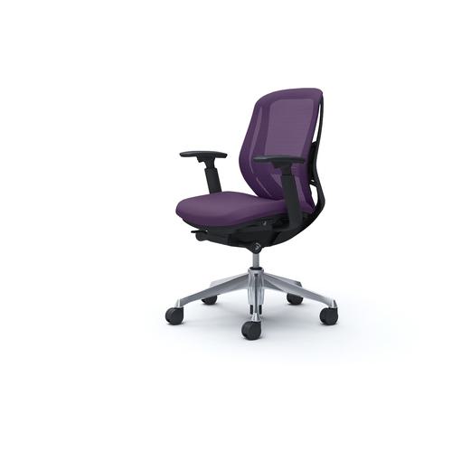 ■OKAMURA シルフィー 可動肘 背メッシュ ロー ブラックボディ ハンガー無 ランバー有 アルミ脚〔品番:C681BSFMP0〕【4266046:0】[送料別途見積り][法人・事業所限定][外直送][店頭受取不可]