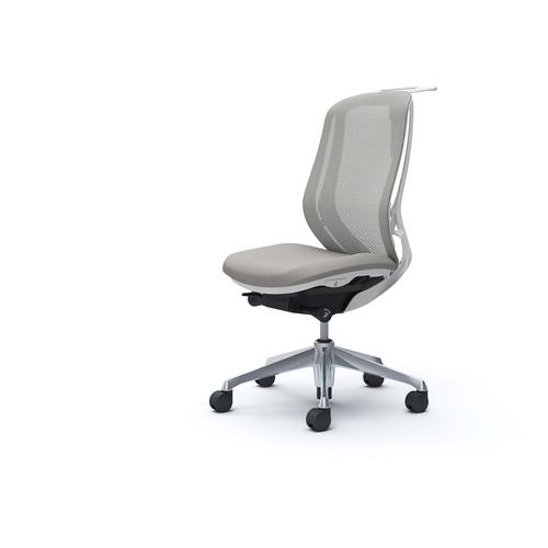 ■OKAMURA シルフィー 肘なし 背メッシュ ハイ ホワイトボディ ハンガー有 ランバー無 アルミ脚〔品番:C636BWFMR3〕【4267646:0】[送料別途見積り][法人・事業所限定][外直送][店頭受取不可]