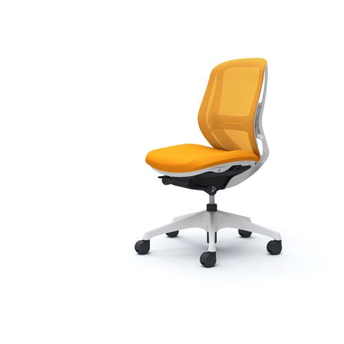 ■OKAMURA シルフィー 肘なし 背メッシュ ロー ホワイトボディ ハンガー無 ランバー有 樹脂脚〔品番:C631XZFMR8〕【4267660:0】[送料別途見積り][法人・事業所限定][外直送][店頭受取不可]
