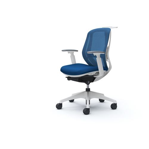 ■OKAMURA シルフィー 可動肘 背メッシュ ロー ホワイトボディ ハンガー有 ランバー有 樹脂脚〔品番:C682XZFMP3〕【4269159:0】[送料別途見積り][法人・事業所限定][外直送][店頭受取不可]｜ホームセンターバロー　店