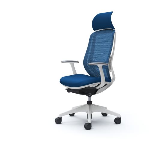 ■OKAMURA シルフィー固定肘 背メッシュEXハイ ホワイトボディ ハンガー無 ランバー有 樹脂脚〔品番:C64AXZFMP3〕【4270615:0】[送料別途見積り][法人・事業所限定][外直送][店頭受取不可]｜ホームセンターバロー　店