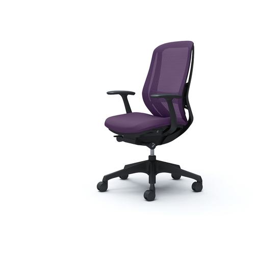■OKAMURA シルフィー 固定肘 背メッシュ ハイ ブラックボディ ハンガー無 ランバー有 樹脂脚〔品番:C645XSFMP0〕【4270688:0】[送料別途見積り][法人・事業所限定][外直送][店頭受取不可]