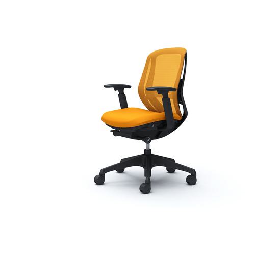 ■OKAMURA シルフィー 可動肘 背メッシュ ロー ブラックボディ ハンガー無 ランバー有 樹脂脚〔品番:C681XSFMR8〕【4270776:0】[送料別途見積り][法人・事業所限定][外直送][店頭受取不可]