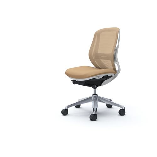 ■OKAMURA シルフィー 肘なし 背メッシュ ロー ホワイトボディ ハンガー無 ランバー有 アルミ脚〔品番:C631BZFMP7〕【4270790:0】[送料別途見積り][法人・事業所限定][外直送][店頭受取不可]