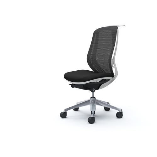 ■OKAMURA シルフィー 肘なし 背メッシュ ハイ ホワイトボディ ハンガー有 ランバー無 アルミ脚〔品番:C636BWFMP1〕【4270833:0】[送料別途見積り][法人・事業所限定][外直送][店頭受取不可]