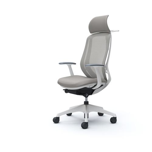 ■OKAMURA シルフィー固定肘 背メッシュEXハイ ホワイトボディ ハンガー有 ランバー無 樹脂脚〔品番:C64BXWFMR3〕【4272297:0】[送料別途見積り][法人・事業所限定][外直送][店頭受取不可]｜ホームセンターバロー　店