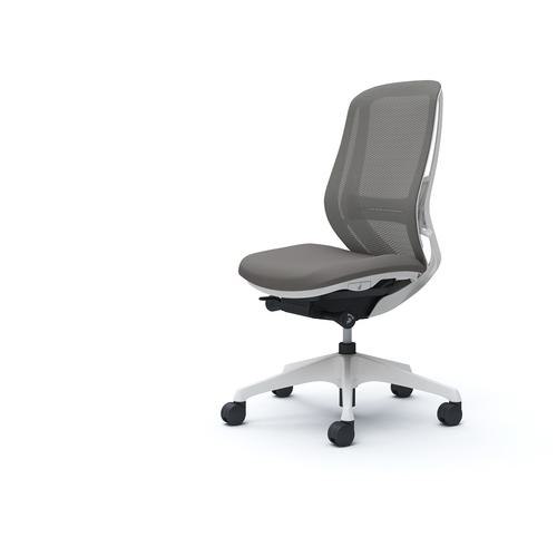 ■OKAMURA シルフィー 肘なし 背メッシュ ハイ ホワイトボディ ハンガー無 ランバー有 樹脂脚〔品番:C635XZFMR2〕【4272314:0】[送料別途見積り][法人・事業所限定][外直送][店頭受取不可]