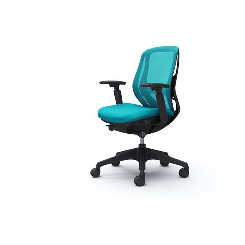 ■OKAMURA シルフィー 可動肘 背メッシュ ロー ブラックボディ ハンガー無 ランバー有 樹脂脚〔品番:C681XSFMR6〕【4272342:0】[送料別途見積り][法人・事業所限定][外直送][店頭受取不可]
