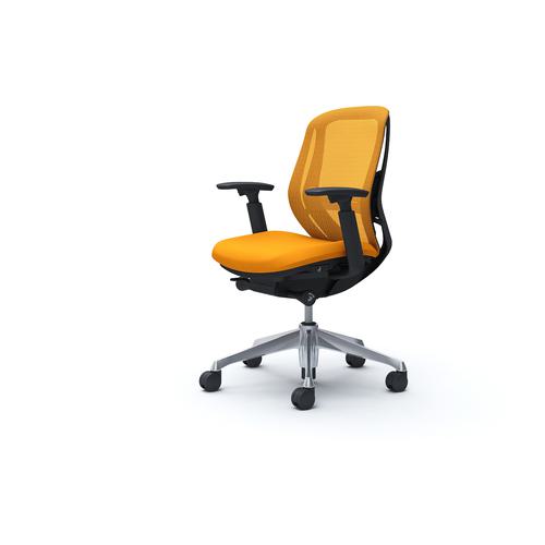 ■OKAMURA シルフィー 可動肘 背メッシュ ロー ブラックボディ ハンガー無 ランバー有 アルミ脚〔品番:C681BSFMR8〕【4272378:0】[送料別途見積り][法人・事業所限定][外直送][店頭受取不可]