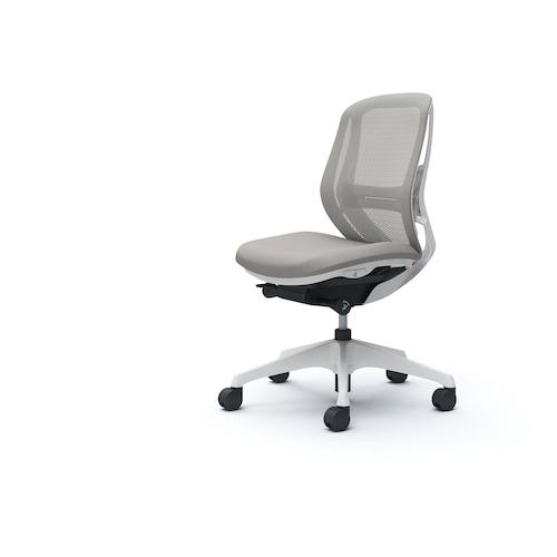 ■OKAMURA シルフィー 肘なし 背メッシュ ロー ホワイトボディ ハンガー無 ランバー有 樹脂脚〔品番:C631XZFMR3〕【4272379:0】[送料別途見積り][法人・事業所限定][外直送][店頭受取不可]