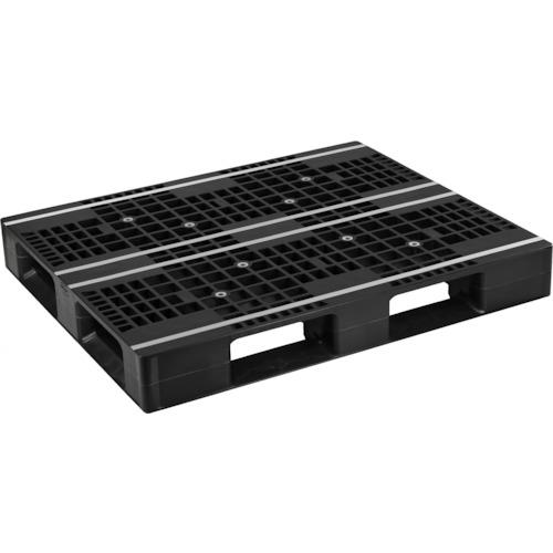 ■NPC プラスチックパレットAZFD-1210E-RR 片面四方差し 黒〔品番:AZFD1210ERR〕【4273503:0】[法人・事業所限定][外直送元][店頭受取不可]