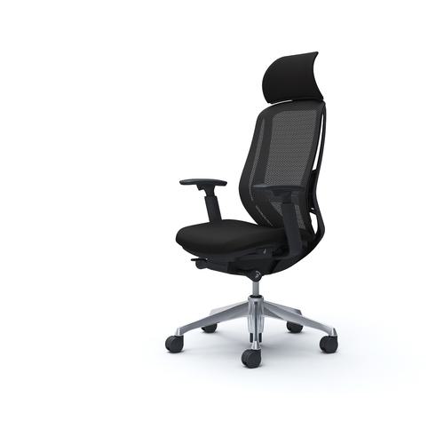 ■OKAMURA シルフィー 可動肘 背メッシュEXハイ ブラックボディ ハンガー無 ランバー有 アルミ脚〔品番:C68ABSFMP1〕【4273793:0】[送料別途見積り][法人・事業所限定][外直送][店頭受取不可]｜ホームセンターバロー　店