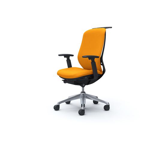 ■OKAMURA シルフィー 可動肘 背クッション ハイ ブラックボディ ハンガー有 ランバー無 アルミ脚〔品番:C688BRFSG8〕【4273875:0】[送料別途見積り][法人・事業所限定][外直送][店頭受取不可]