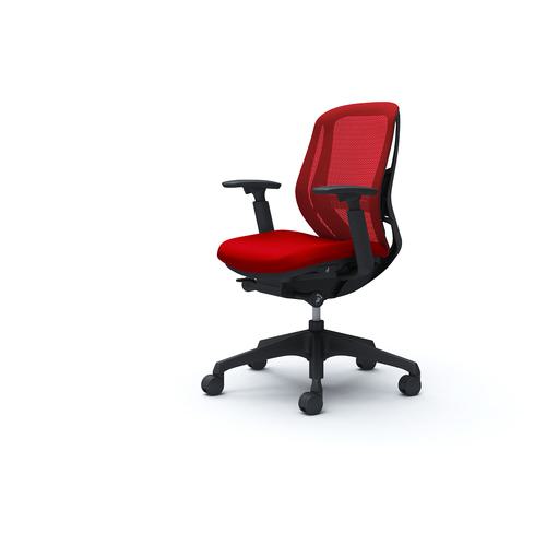 ■OKAMURA シルフィー 可動肘 背メッシュ ロー ブラックボディ ハンガー無 ランバー有 樹脂脚〔品番:C681XSFMP9〕【4273926:0】[送料別途見積り][法人・事業所限定][外直送][店頭受取不可]