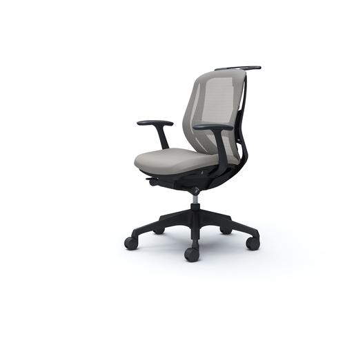 ■OKAMURA シルフィー 固定肘 背メッシュ ロー ブラックボディ ハンガー有 ランバー有 樹脂脚〔品番:C642XSFMR3〕【4273969:0】[送料別途見積り][法人・事業所限定][外直送][店頭受取不可]