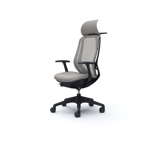 ■OKAMURA シルフィー固定肘 背メッシュEXハイ ブラックボディ ハンガー有 ランバー無 樹脂脚〔品番:C64BXRFMR3〕【4275368:0】[送料別途見積り][法人・事業所限定][外直送][店頭受取不可]
