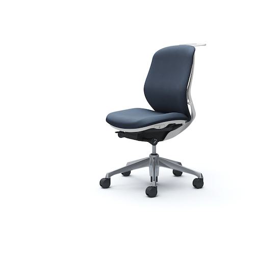 ■OKAMURA シルフィー 肘なし 背クッション ロー ホワイトボディ ハンガー有 ランバー無 アルミ脚〔品番:C634BWFXW4〕【4275492:0】[送料別途見積り][法人・事業所限定][外直送][店頭受取不可]