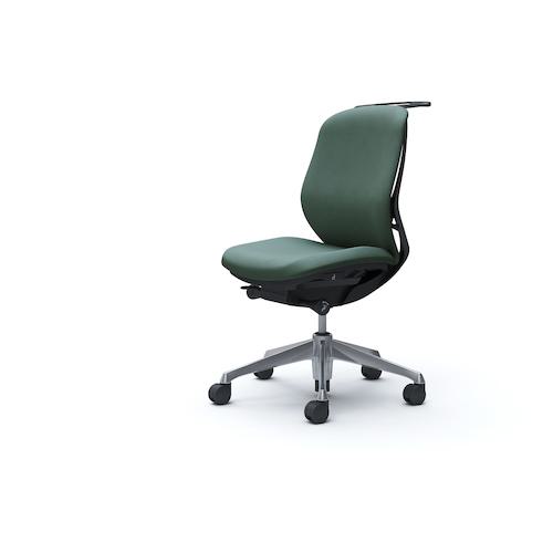 ■OKAMURA シルフィー 肘なし 背クッション ロー ブラックボディ ハンガー有 ランバー無 アルミ脚〔品番:C634BRFXW5〕【4275520:0】[送料別途見積り][法人・事業所限定][外直送][店頭受取不可]