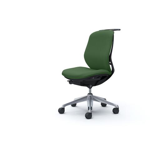 ■OKAMURA シルフィー 肘なし 背クッション ロー ブラックボディ ハンガー有 ランバー無 アルミ脚〔品番:C634BRFSG5〕【4275528:0】[送料別途見積り][法人・事業所限定][外直送][店頭受取不可]