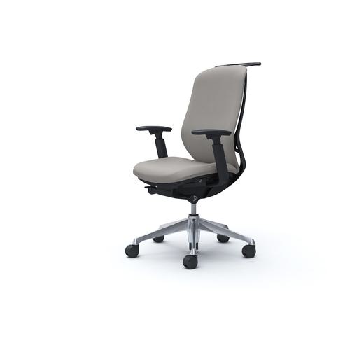 ■OKAMURA シルフィー 可動肘 背クッション ハイ ブラックボディ ハンガー有 ランバー無 アルミ脚〔品番:C688BRFSG3〕【4276985:0】[送料別途見積り][法人・事業所限定][外直送][店頭受取不可]