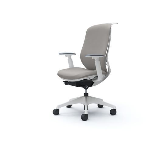 ■OKAMURA シルフィー 可動肘 背クッション ハイ ホワイトボディ ハンガー有 ランバー無 樹脂脚〔品番:C688XWFSG3〕【4277042:0】[送料別途見積り][法人・事業所限定][外直送][店頭受取不可]