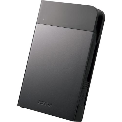 ■BUFFALO USB3.1(Gen1)対応 耐衝撃ポータブルHDD 2TB ブラック〔品番:HDPZF2.0U3BKA〕【4290549:0】[送料別途見積り][掲外取寄][店頭受取不可]