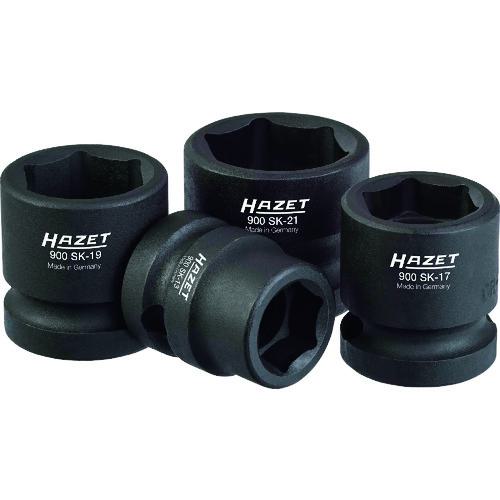 ■HAZET 用ショートソケット4個セット 差込角12.7mm 対辺寸法:13・17・19・21mm〔品番:900SKS4〕【4294232:0】[送料別途見積り][法人・事業所限定][掲外取寄][店頭受取不可]
