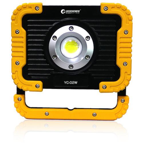 ■グリーンクロス 充電式LED 20W 耐衝撃 USB出力 120° YC-02W〔品番:6300031468〕【4321962:0】[送料別途見積り][法人・事業所限定][外直送][店頭受取不可]